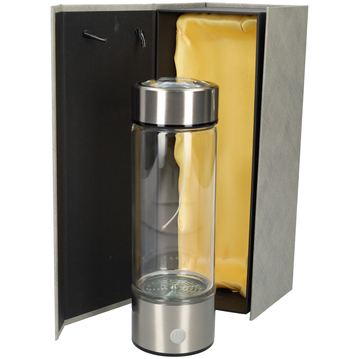 H2 Drinkfles - Hydrogen Generator Waterfles - Waterstof Generator - 500ml - Metallic Grey